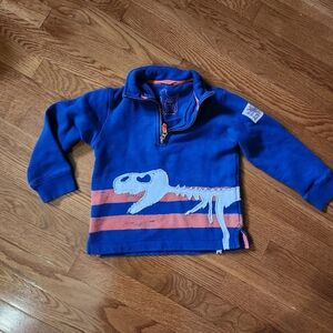 Mini Boden Blue 4t Dinosaur Sweatshirt